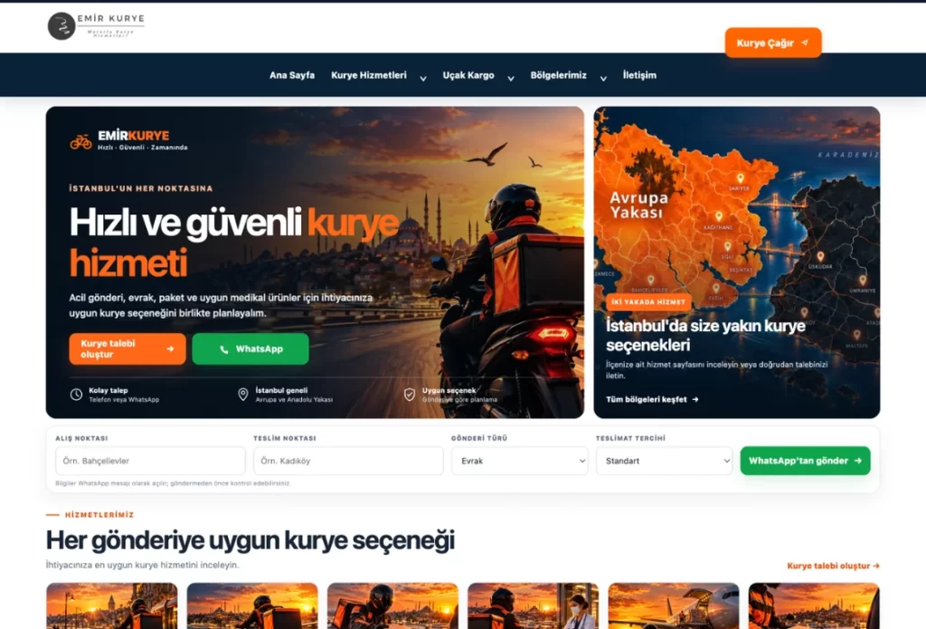 Emir Kurye proje görseli